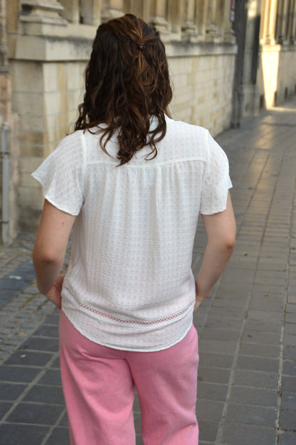 Witte blouse Flowy