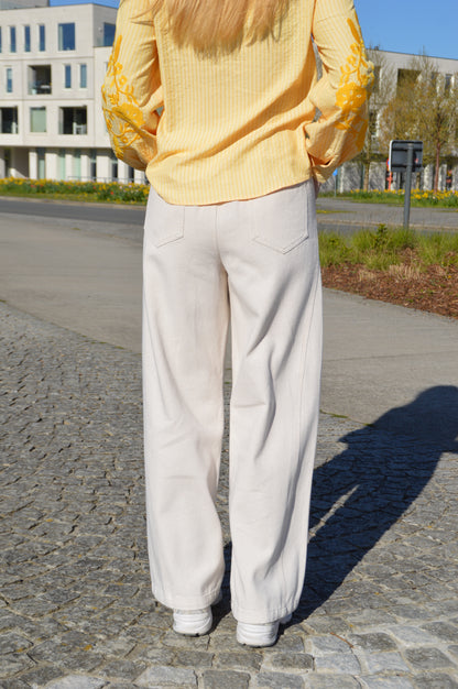 Ecru broek