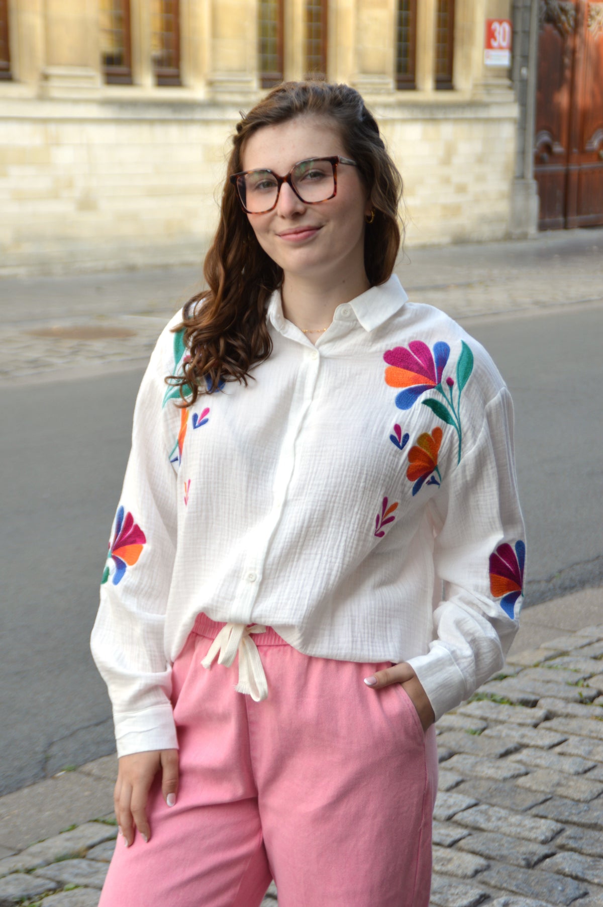 Blouse bloemen