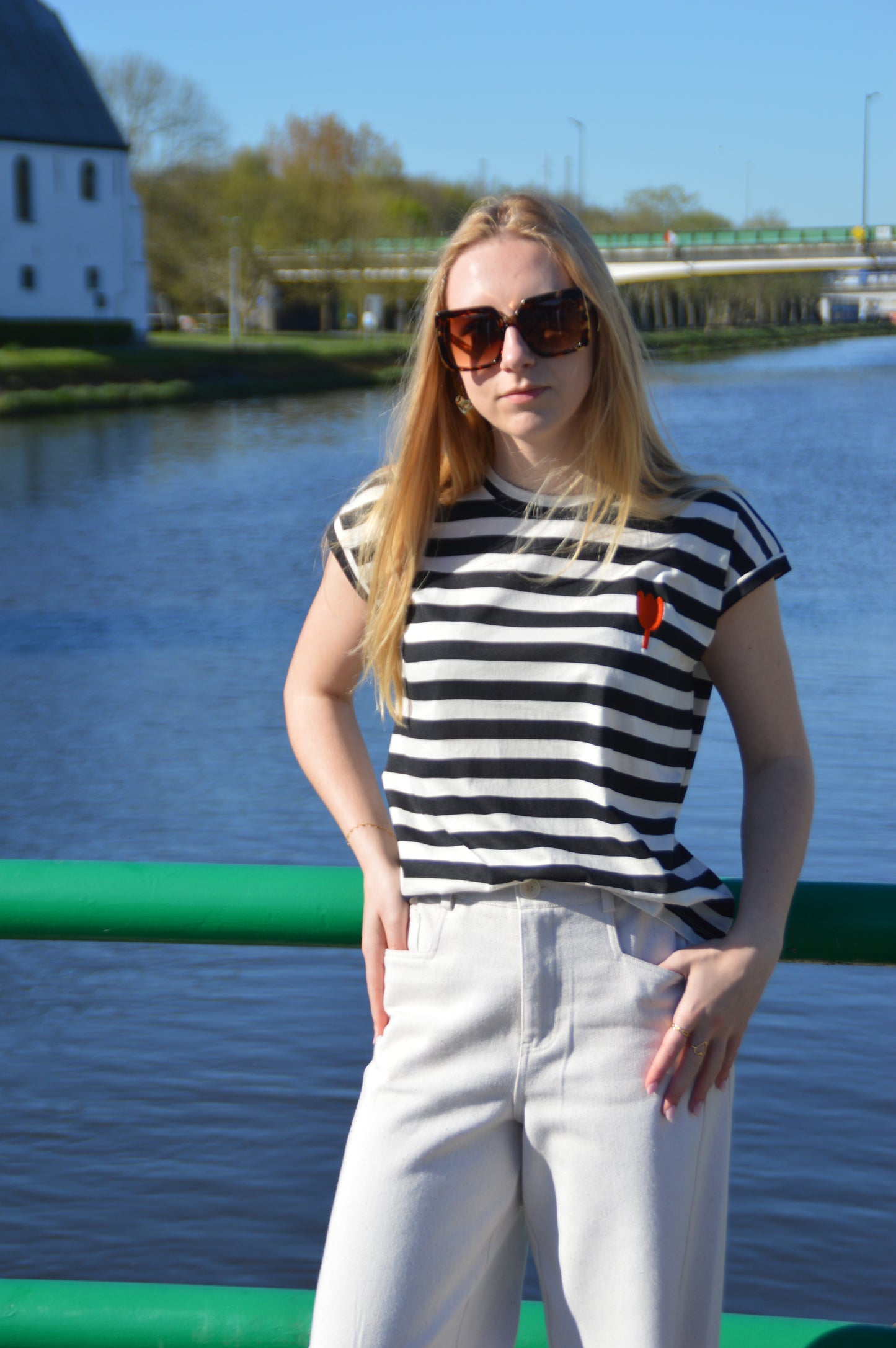 Gestreepte T-shirt zwart-wit