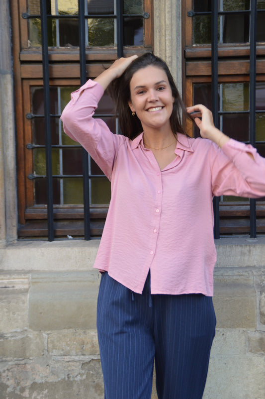 Lichtroze blouse