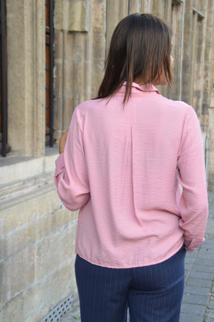 Lichtroze blouse