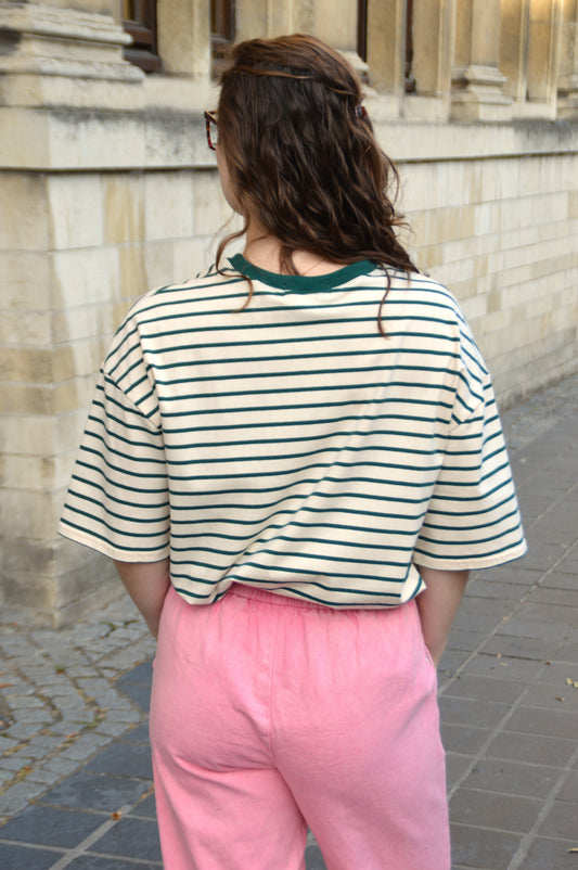 T-shirt streepjes groen