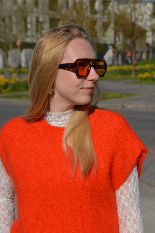 Zonnebril Málaga bruin-oranje