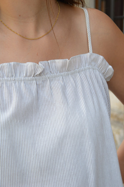 Beige topje streepjes