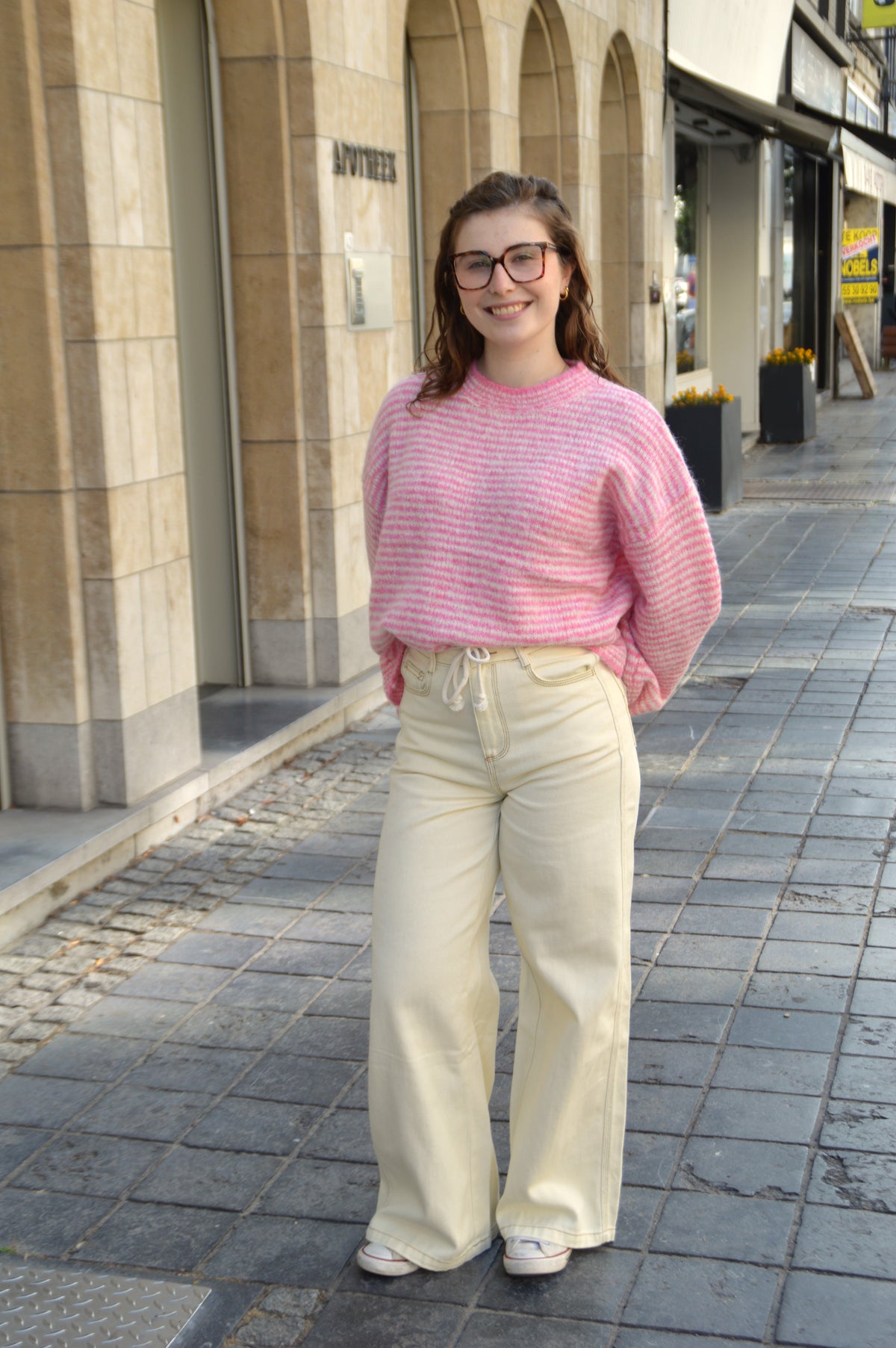Ecru jeansbroek