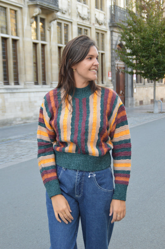 Trui strepen Multicolor