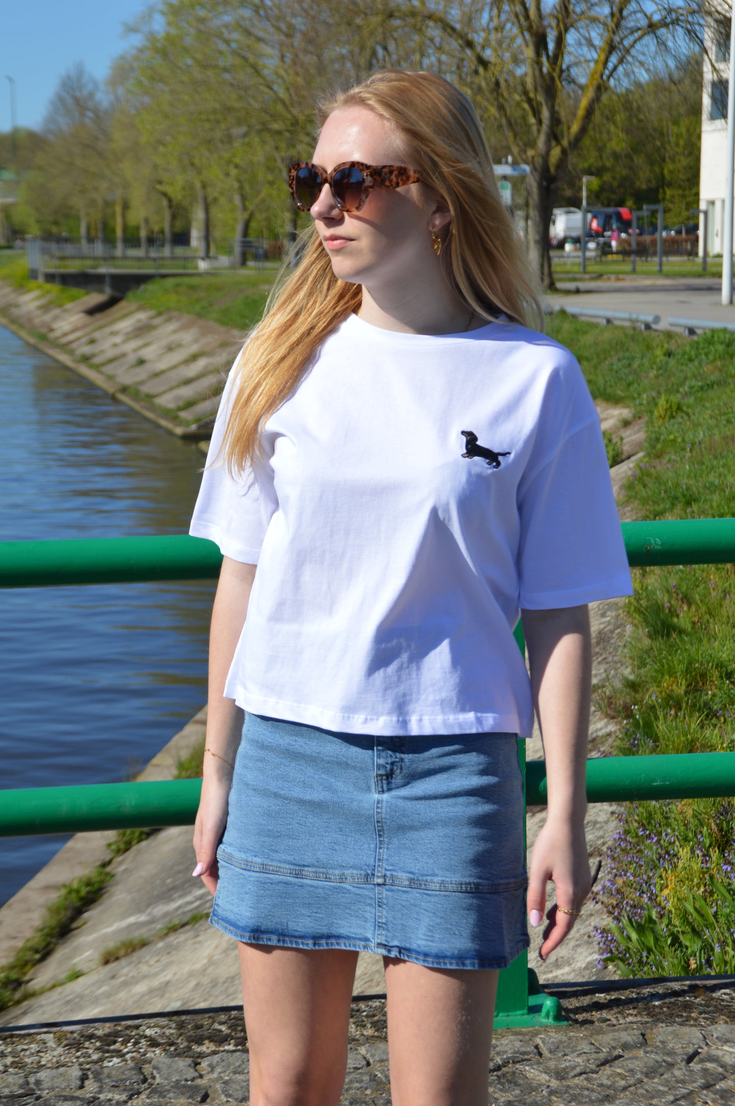 Witte T-shirt hondje
