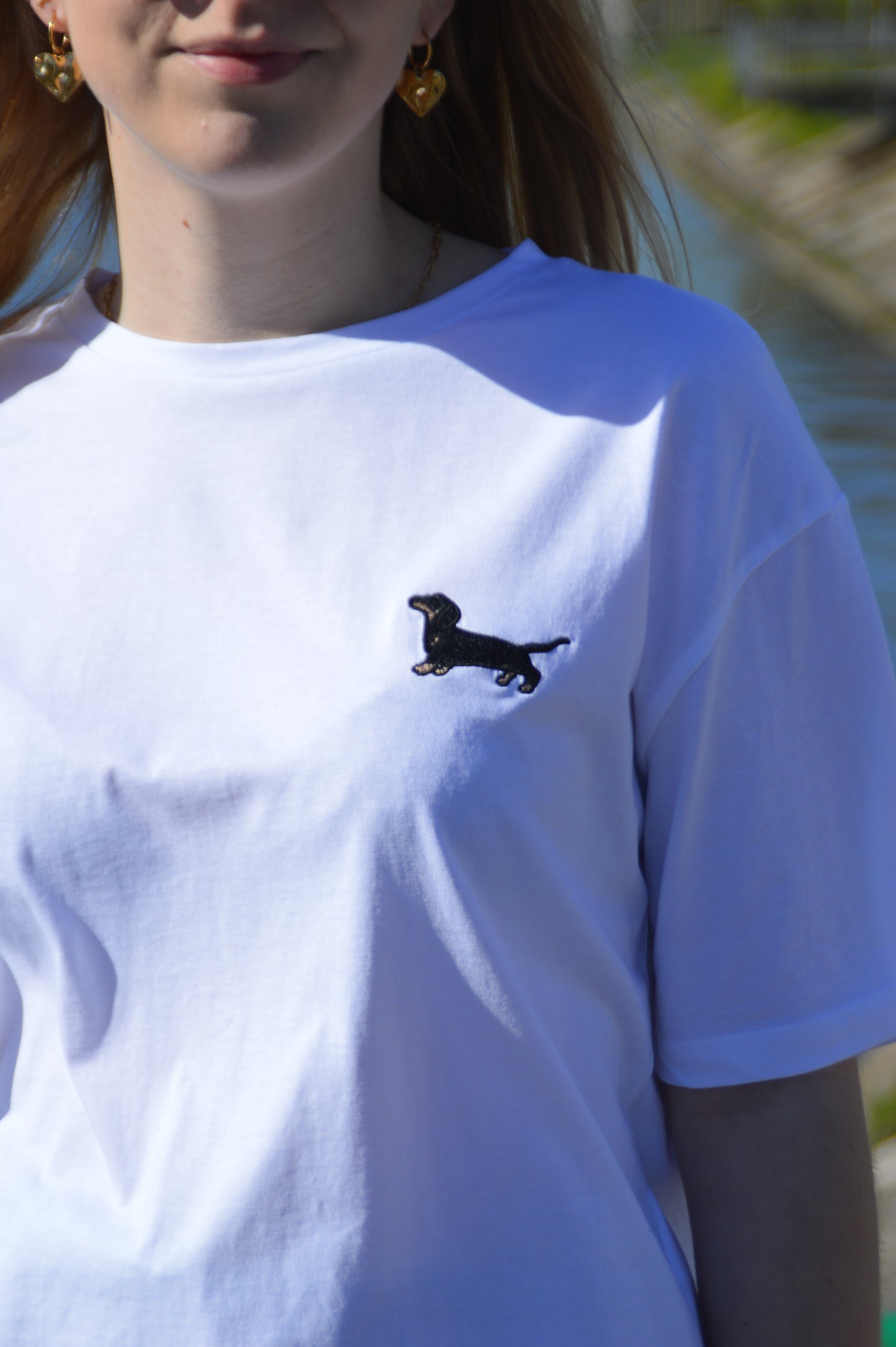 Witte T-shirt hondje