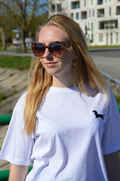 Witte T-shirt hondje