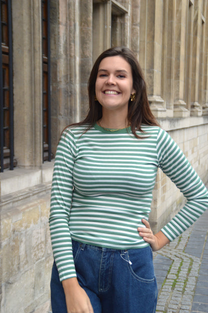 Gestreept truitje groen