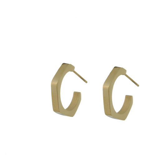 Oorbellen Hooked hoop goud