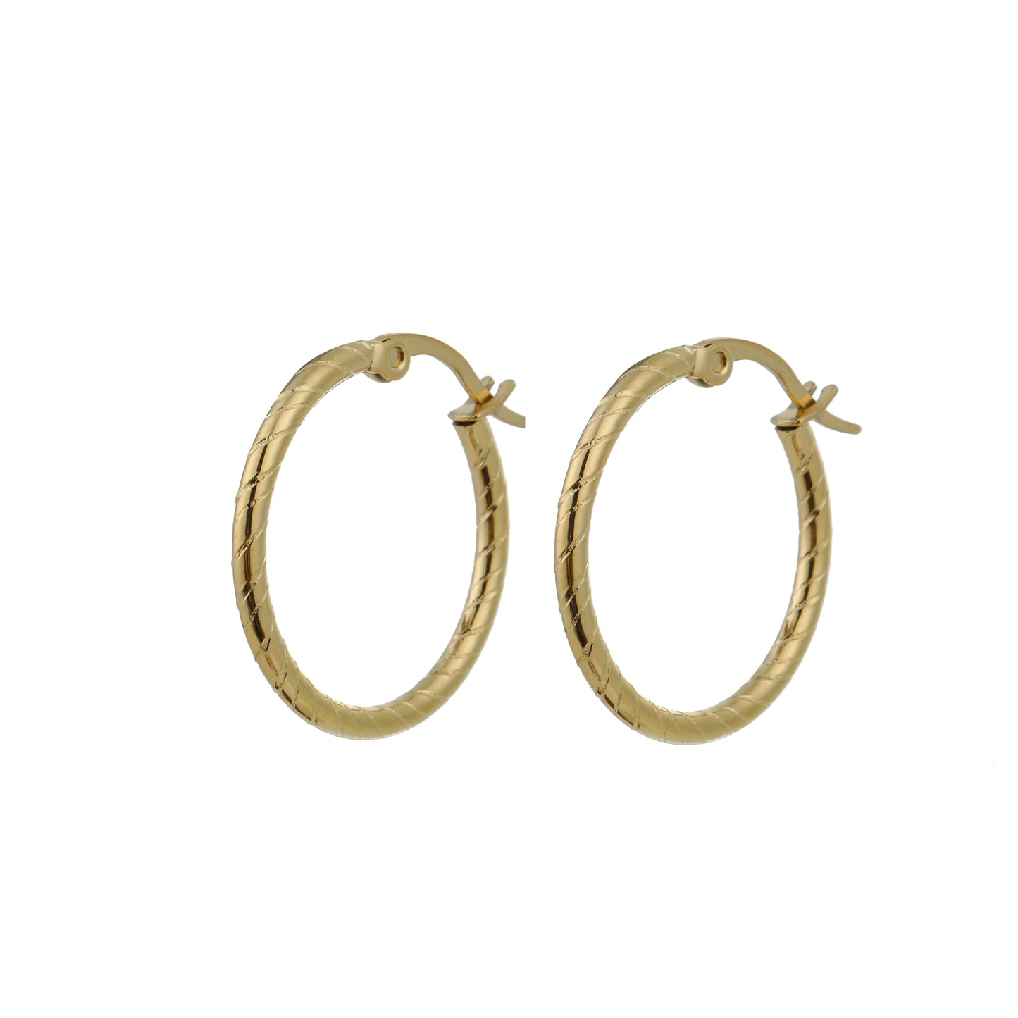 Oorbellen Roped hoop goud