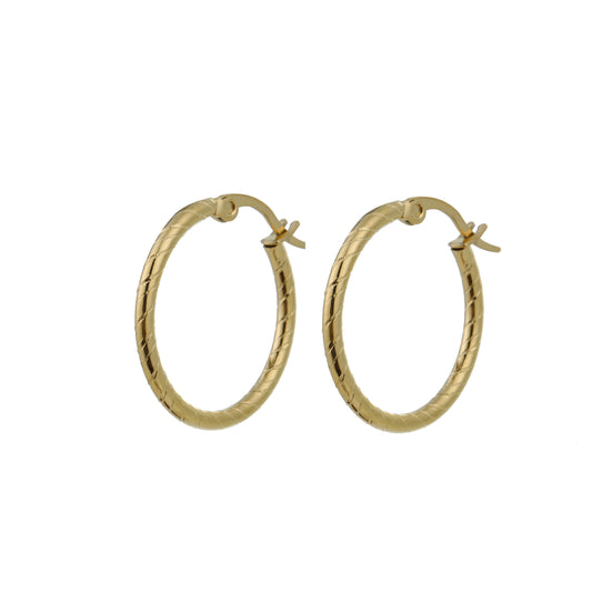 Oorbellen Roped hoop goud