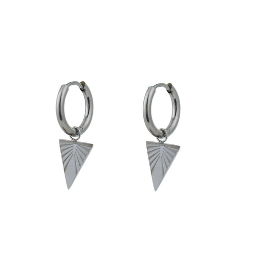 Oorbellen Triangle Hoop zilver