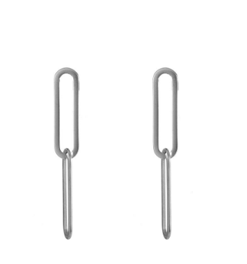 Oorbellen Flat link zilver