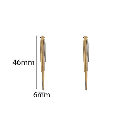 Oorbellen Star Waterfall goud & zilver