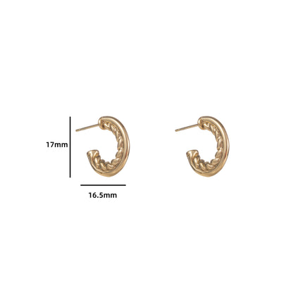 Oorbellen Small Twist Creole goud