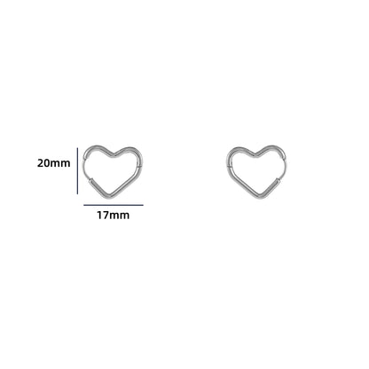 Oorbellen Heart Ring zilver
