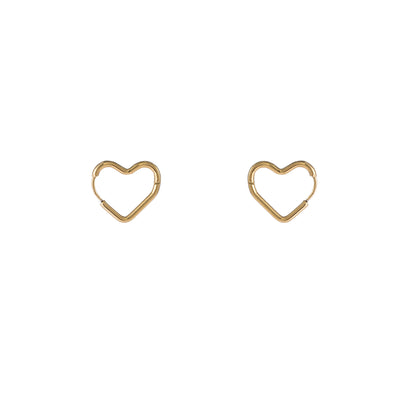 Oorbellen Heart Ring goud