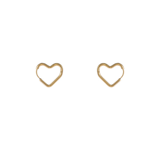 Oorbellen Heart Ring goud