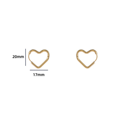 Oorbellen Heart Ring goud