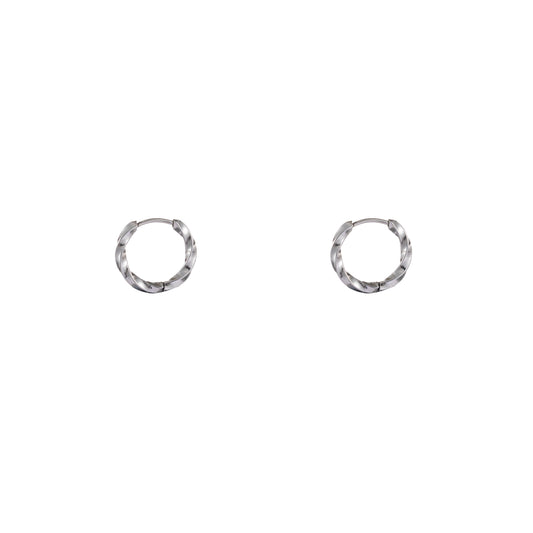 Oorbellen Twisted Ring zilver