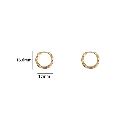 Oorbellen Twisted Basic Ring goud