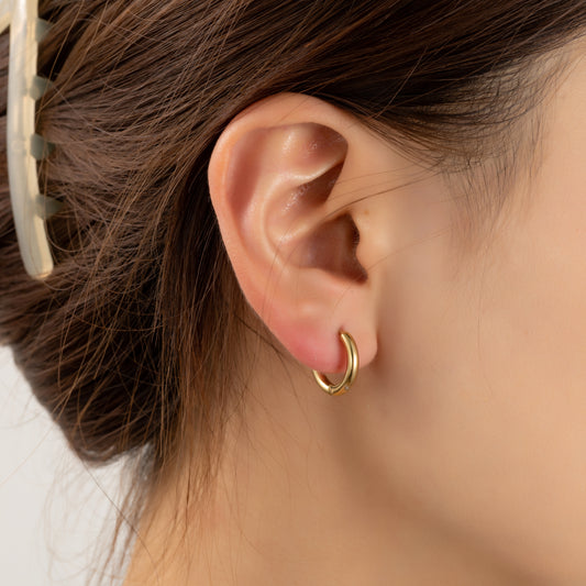 Oorbellen Basic Ring 10 mm goud