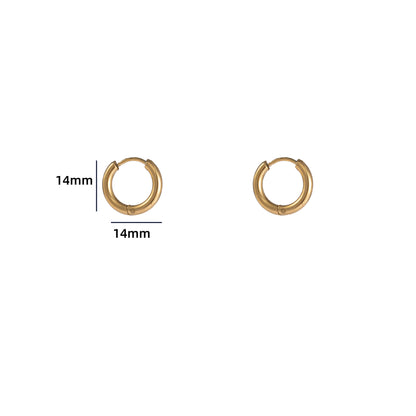 Oorbellen Basic Ring 10 mm goud