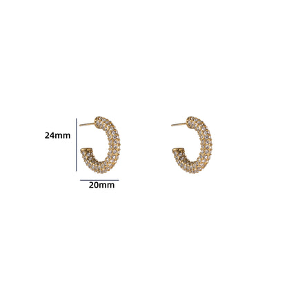 Oorbellen Bling ring goud