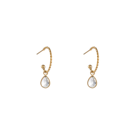 Oorbellen Drop Ring goud