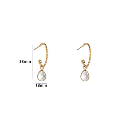 Oorbellen Drop Ring goud
