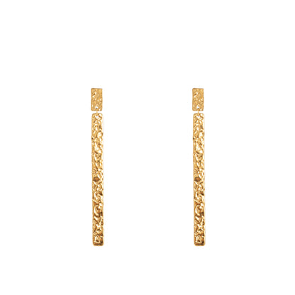 Oorbellen Long Rectangle goud