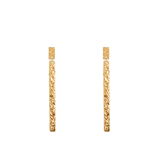 Oorbellen Long Rectangle goud