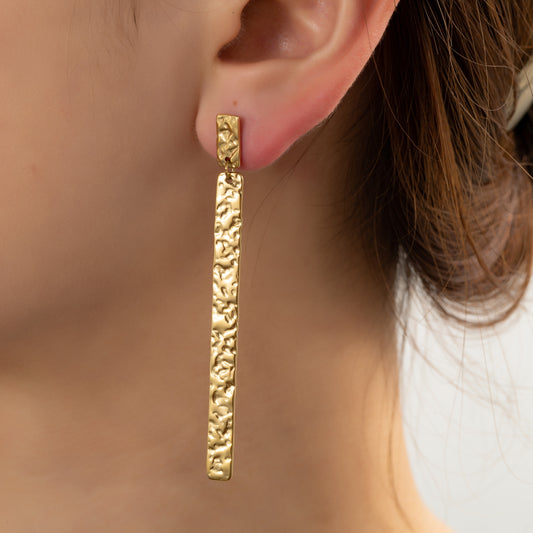 Oorbellen Long Rectangle goud