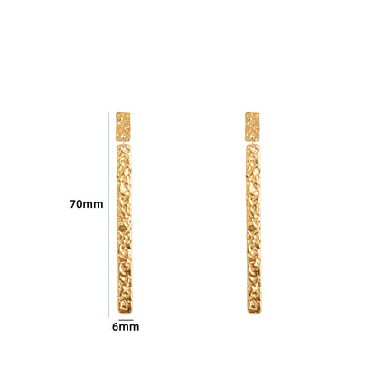 Oorbellen Long Rectangle goud
