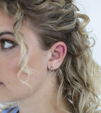 Oorbellen Hoop 8mm zilver