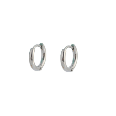 Oorbellen Hoop 8mm zilver