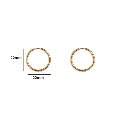 Oorbellen Hoop 18mm goud