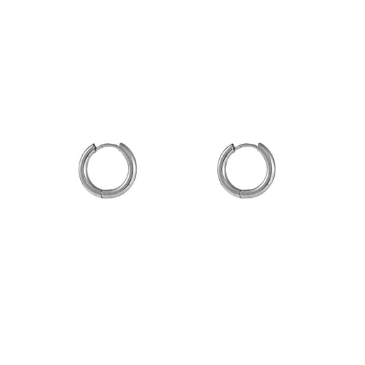 Oorbellen Hoop 12 mm zilver