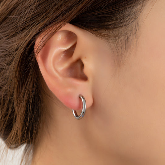 Oorbellen Hoop 12 mm zilver