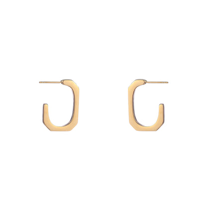 Oorbellen Hooked hoop goud