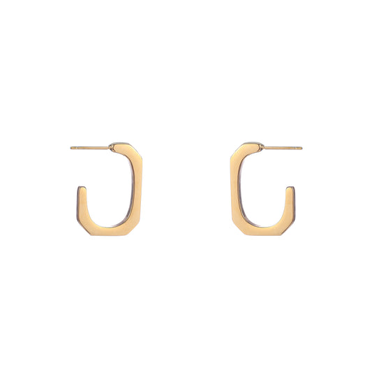 Oorbellen Hooked hoop goud
