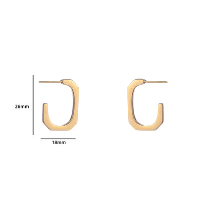 Oorbellen Hooked hoop goud