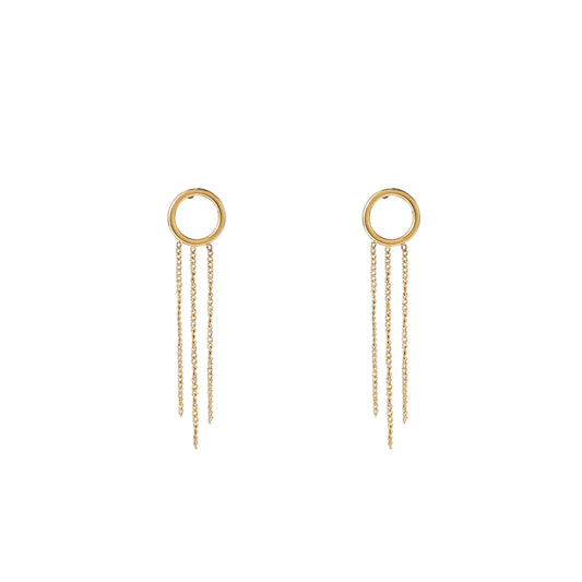 Oorbellen Round stud goud