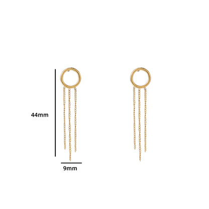 Oorbellen Round stud goud