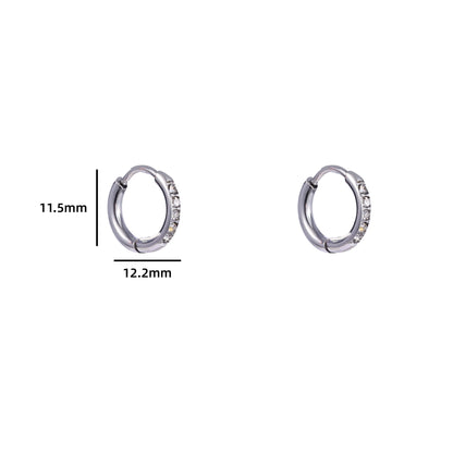 Oorbellen sprakle hoop zilver
