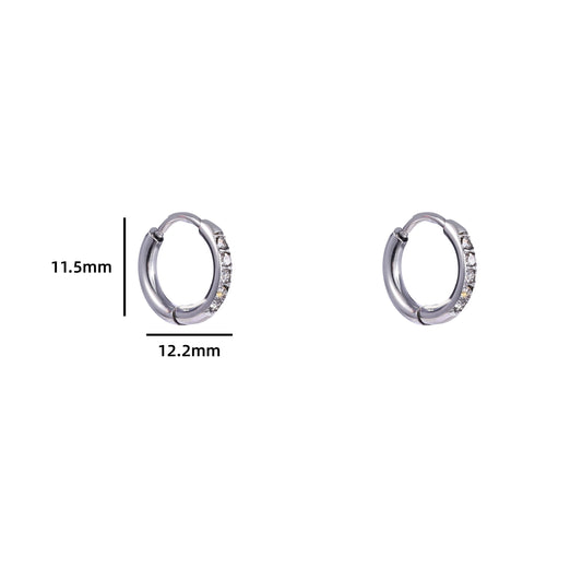 Oorbellen sprakle hoop zilver