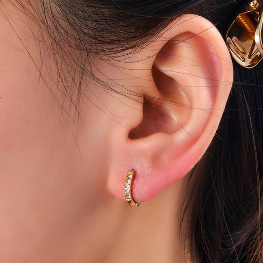 Oorbellen sprakle hoop goud
